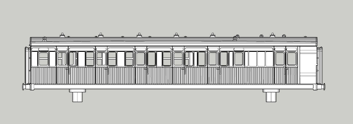 (image for) HR 50ft 5 cmpt Brake Composite Corridor Coach - d25